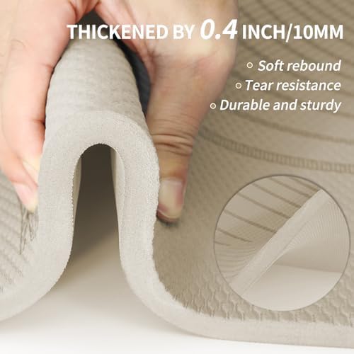 PAIDU Large Yoga Mat 72"x36"x10mm Non-Slip Exercise Mat for Home Gym Studio