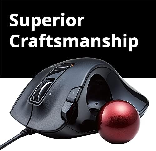 ELECOM EX-G Ergonomic Thumb ControlTrackball Mouse Wired M-XT2URBK-G