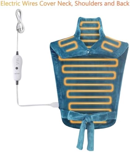 CAROMIO Heating Pad for Back Pain Relief, Neck and Shoulders