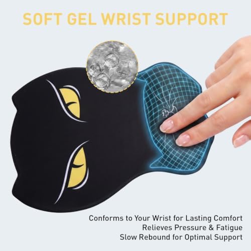 Ergonomic Wrist Rest Set for Keyboard and Mouse, Cat Mouse pad
