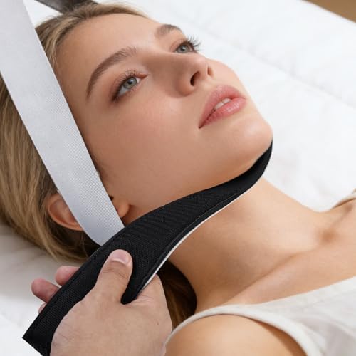 Neck Stretcher Strap – Y‑Strap Neck Chiropractor Pull Device for Neck Decompression, Spine Alignment & Headache Relief – Includes Comfortable Chin Strap & Ergonomic Handle
