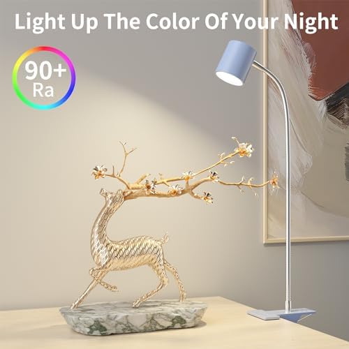 Dott Arts Desk Lamp,USB Clip On Light with 3 Color Modes,LED Reading Lamp