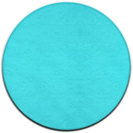 Highly Premium Quality Floor Mat, Office Chair Decor Mat, Room Sofa Yoga Soft Round Carpet Blue, 24inch