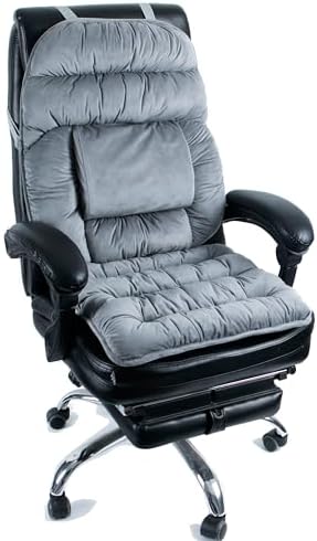 ALIBO Large Size Nonslip Back Support Cushion Low Back Pain Relief Pillow Seat Cushion with Lumbar Rest for Office Chair,Recliner,Rocking Chair,Wheelchair,Auto Car with Long Adjustable Straps
