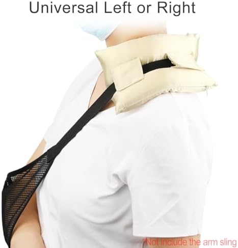Satin Neck Pad Strap Cushion for Arm Sling Pillow Comfort Support Padding Rotator Cuff Replacemet Surgery Elbow Brace Carry Padded Cover Broken Wrist Hand Injury, Champagne