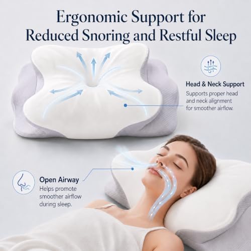 Cervical Neck Pillow for Pain Relief,Memory Foam Ergonomic Pillow