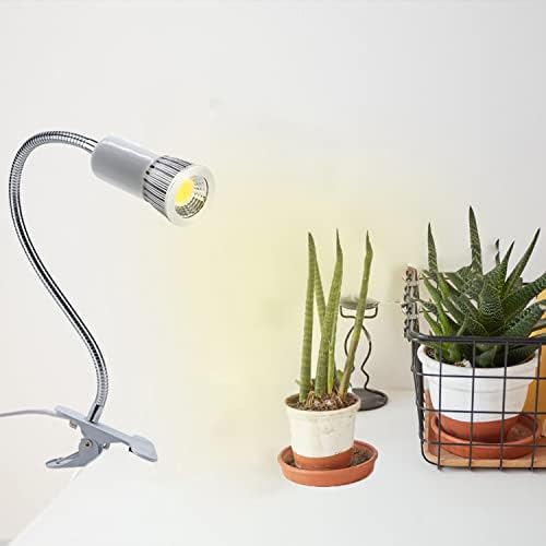 Clip Lamp Holder Adjustable Light Bulb Stand Clamp Lights Flexible Clamp Lamp E26/E27 Neck Clip Lighting Fixture Desk Lamp Holder with On/Off Switch Study Reading Lamp (No Bulb)