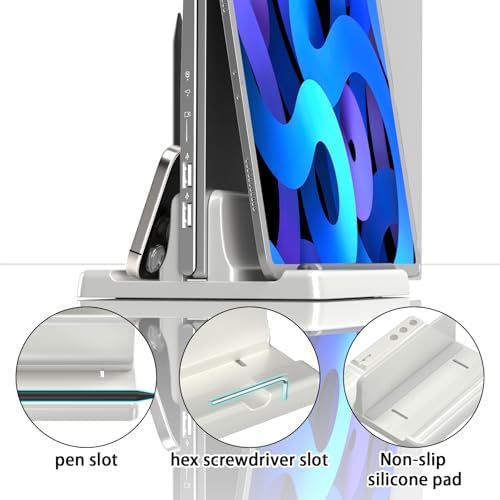 Vertical Laptop Stand, Adjustable 3 in 1 ABS