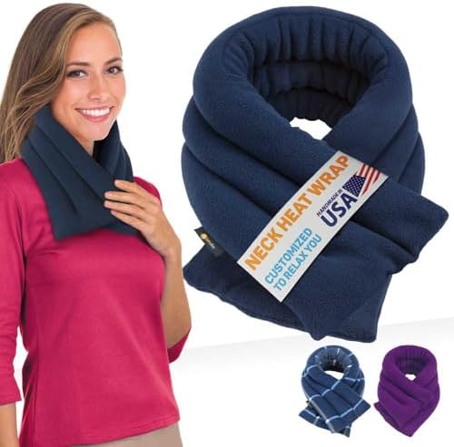 SunnyBay Heating Pad, Neck and Shoulder Wrap, 26x6 inch, Navy Blue
