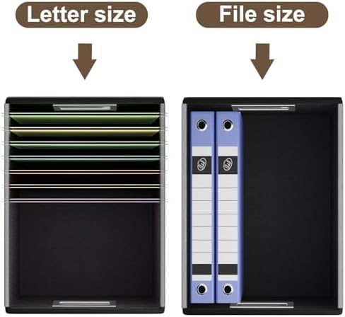 File Organizer Box with Lids, Collapsible File Folder Organizer