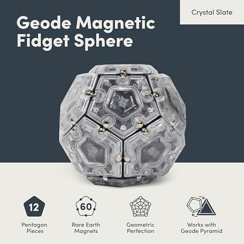 Speks Geode Magnetic Sensory Sphere, Stress Relief Tool, Executive Desk Toy