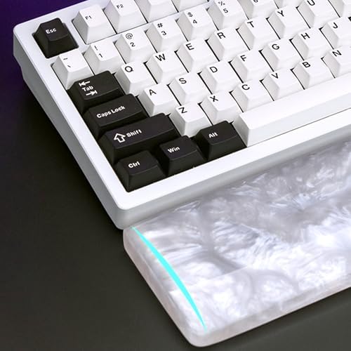 OOCTPK Chilkey Keyboard Wrist Rest, Resin Wrist Rest for Mechanical Keyboards with Ergonomic Support, Ergonomic Palm Rest Wrist Pad for Computer Keyboard and Laptop Easy Typing, Anti-Slip Base (Blue)