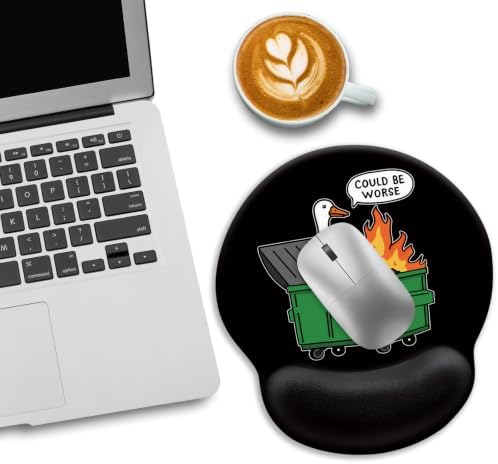LIMKRIAN Funny Goose Ergonomic Mouse Pad with Gel Wrist Rest