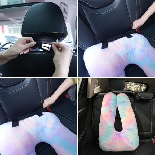 Atablyn Children Travel Pillow Car Pillow Removable U-Shaped Pillow for Adults to Support Head and Body in The Back Seat of Long Car Trips