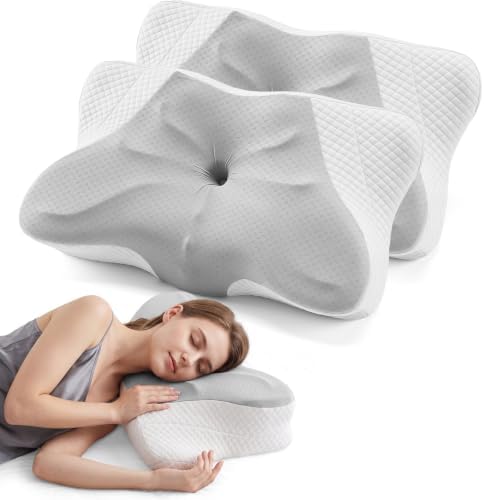 Cervical Neck Pillow, Memory Foam Contour Pillow, Queen