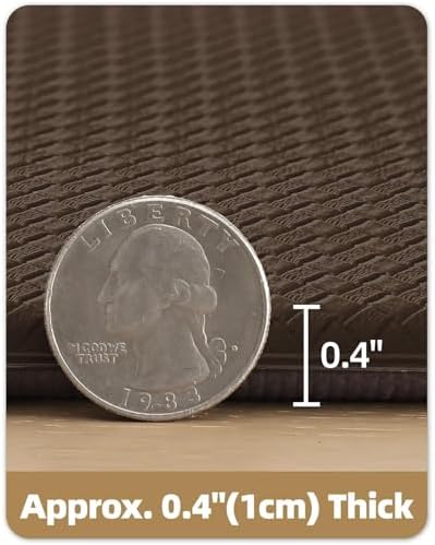 Color&Geometry Kitchen Mat for Floor 17x59 Anti Fatigue Easy Clean, Brown