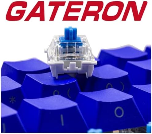 Gateron 70Pcs Pre lubed G pro V3.0 MX Mechanical Gaming Keyboard Split Tactile 60gf Switches,POM Stem Linear RGB SMD Switches 3 pin (Blue)