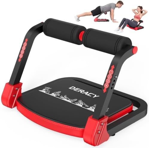 DERACY Sit Up Exercise Equipment, Adjustable Ab Machine, Multi-Functional Sit Up Machine, Ab Workout Equipment, Ab Trainer Machine for Women Men