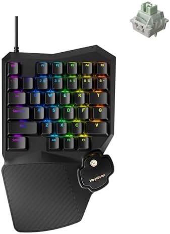 Keychron C0 HE 8K Wired One-Handed Gaming Keypad, Rapid Trigger Hall Effect Magnetic Switches, 35 Programmable Keys, Per-Key RGB Lighting, Web-Based Configurator, Compatible with Windows & macOS