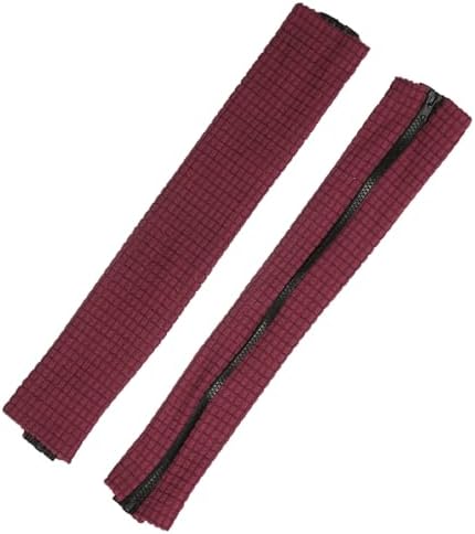 PATIKIL 22x4.3 in Office Chair Armrest Covers, 1 Pair Office Chair Arm Covers Long Computer Chairs Arm Rest Cover with Zipper Removable Rest Slipcover Hand Rest Protector, Burgundy