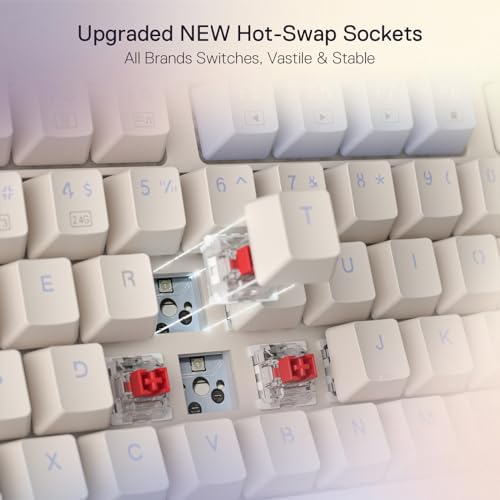 Redragon K673 PRO Wireless 81-Key RGB Gasket Gaming Keyboard, Scroll Knob
