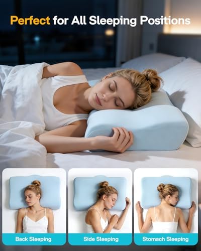 Cervical Pillow for Neck Pain Relief, Ergonomic Neck Pillow for Sleeping