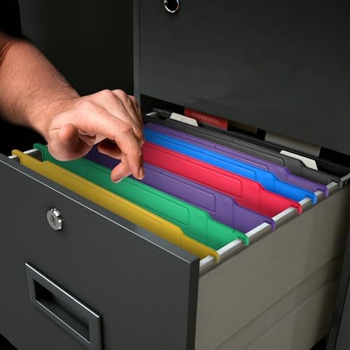 Watersay 24 Pack File Cabinet Dividers 11 x 6 in, Multicolor