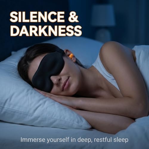 Stress Relief Nap Kit - Neck Stretcher - Sleep Eye Mask - Foam Earplugs