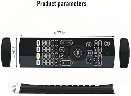 7 Color Backlit LED MX3 Pro Mini Keyboard Fly Remote Mouse,Android TV Remote Control,IR Learning Mini Wireless Keyboard for Android TV Box.HTPC.IPTV,Networked Set-top Box,Mini PC(Battery not Included)