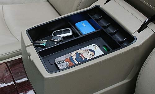 TIANDI Car Center Console Armrest Storage Box Organizer Tray Compatible with Toyota Highlander 2008-2013