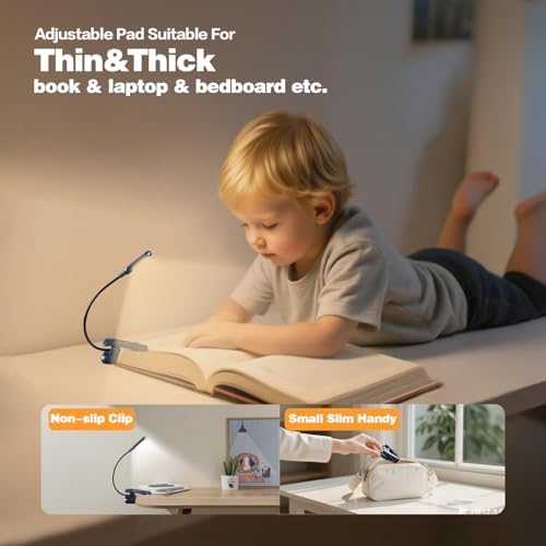 VAVOFO Rechargeable Reading Light, Clip on Book Light for Reading in Bed