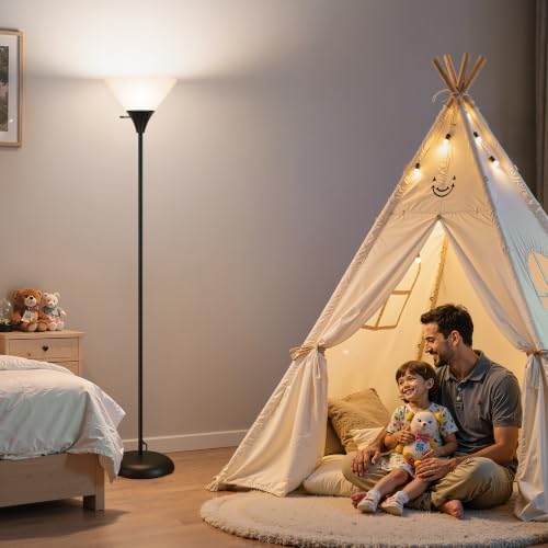 Coucrek Floor Lamp for Living Room, Torchiere Standing Light