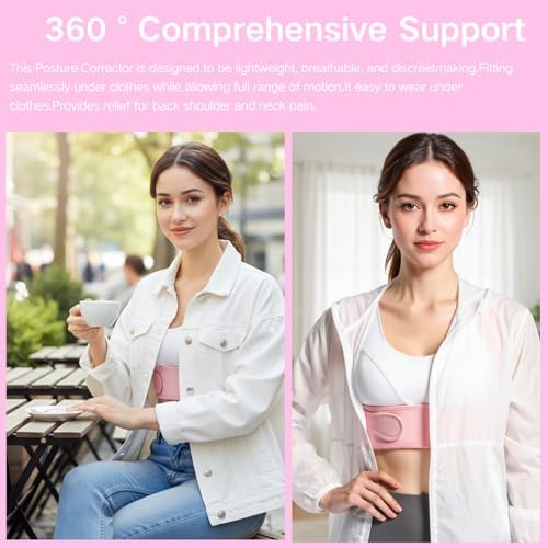 Back Posture Corrector for Women - Adjustable Lightweight Back Brace Posture Corrector Bras for Neck Shoulder Upper Back - Invisilite Hunchback Slouching Under Clothes (Large)