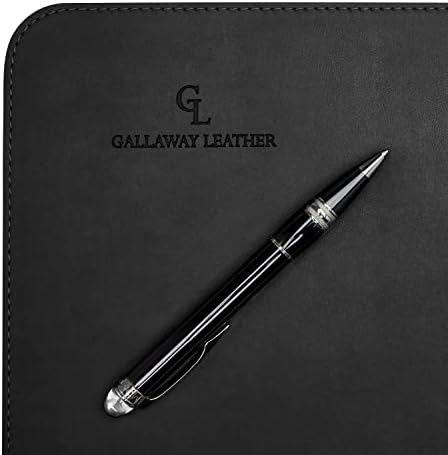 Gallaway Leather Desk Mat,Desk Writing Pad - Office Desk Pad, Medium 24" x 14" Black, Desk Mats on Top of Desks, Gift Ready Elegant Computer Desk Mat Desk Cover Desk Pad Protector PU Leather