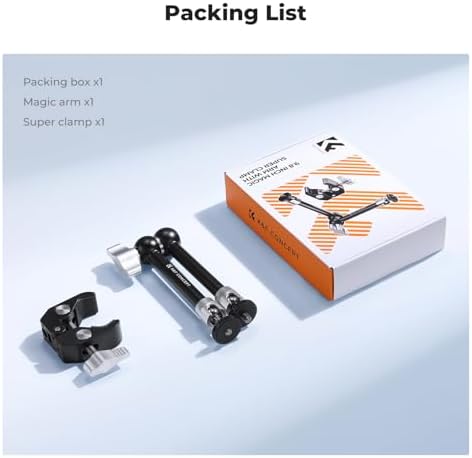 K&F CONCEPT 9.8" Magic Arm Clamp Kit with Dual 360° Ball Heads