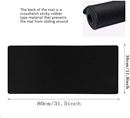 Extra Large Gaming Mouse Pads/Extended Protective Office Desk Mouse Mat Non-Slip Professional Precision Tracking Surface (31.5" x 11.8") for PC Computer Laptop (80x30Black001)