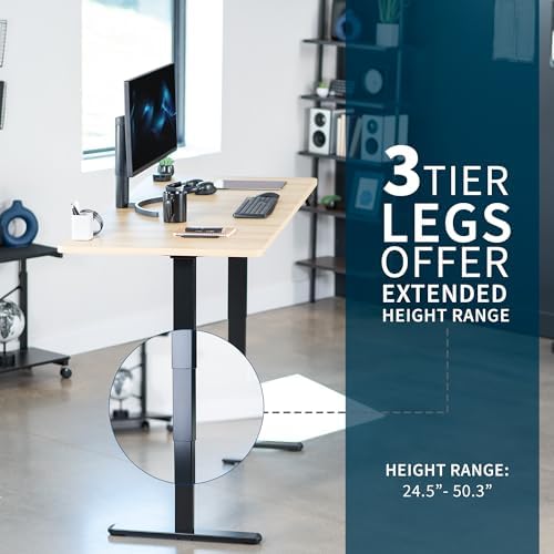 VIVO Light Wood 71 x 30 in Standing Desk, DESK-KIT-2B7C