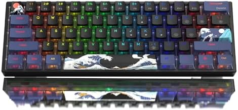 Womier 60% Percent Keyboard Gaming, Creamy Mechanical Wired Keyboard Anime