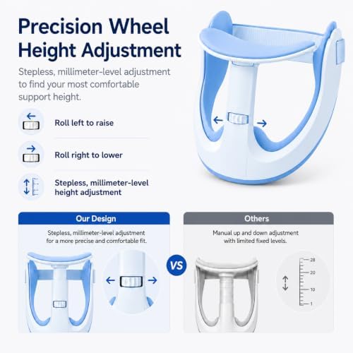 Neck Brace Posture Corrector, Memory Foam Cervical Collar for Pain Relief & Neck Hump, Adjustable Neck Support for Office, Travel & Daily Use - Soft Breathable, Men Women