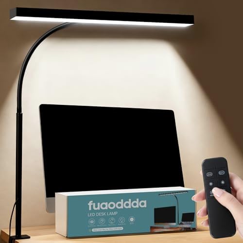 Desk Lamp with Clamp, 1200LM LED Desk Light for Home Office,Black