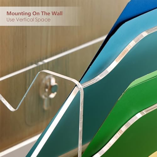 DINGHUO 3 Pockets Acrylic Hanging Wall File Organizer for Office