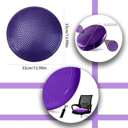 Wobble Cushion Stability Core Trainer Air Balance Ball Balance Disc for Adults, Sensory Balance Pad Seat Kids, Flexible Seating for All Age Balance Disc