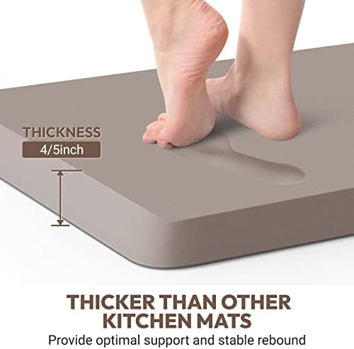 4/5 Inch Thick Kitchen Mat - Cushioned Anti Fatigue Mat for Kitchen Floor