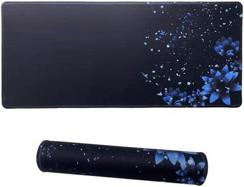 Large Gaming Mouse Pad-70x30 Blueflower