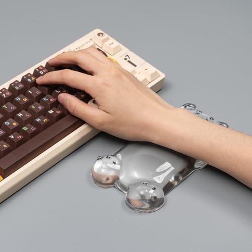 Ergonomic Gel Mouse Wrist Rest – Clear Cute Bear Mouse Wrist Rest