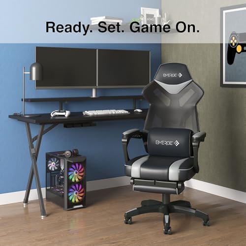 STAPLES Emerge Vomax Gaming Chair, Adjustable Height, Swivel, Black