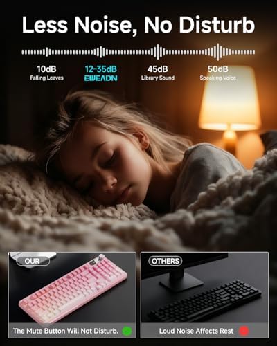 Wired Creamy Keyboard with Number Pad, Knob, RGB Backlit-Gradient Pink
