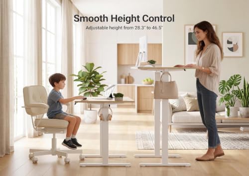 YDN Electric Standing Desk, 40x24 Inch, Nature