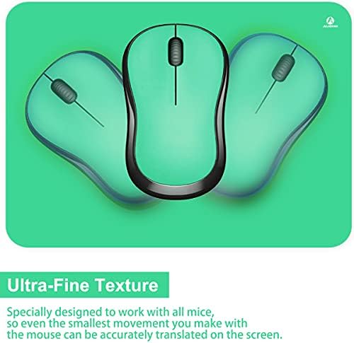 Audimi Small Mouse Pad 6 x 8 Inch, Mini Mouse Pad Thick for Laptop Wireless Mouse Home Office Travel, Portable & Washable (Green)