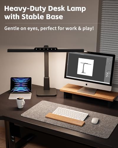 Desk Lamp with Stable Base, 1600LM Computer Desk Light with Timer Function